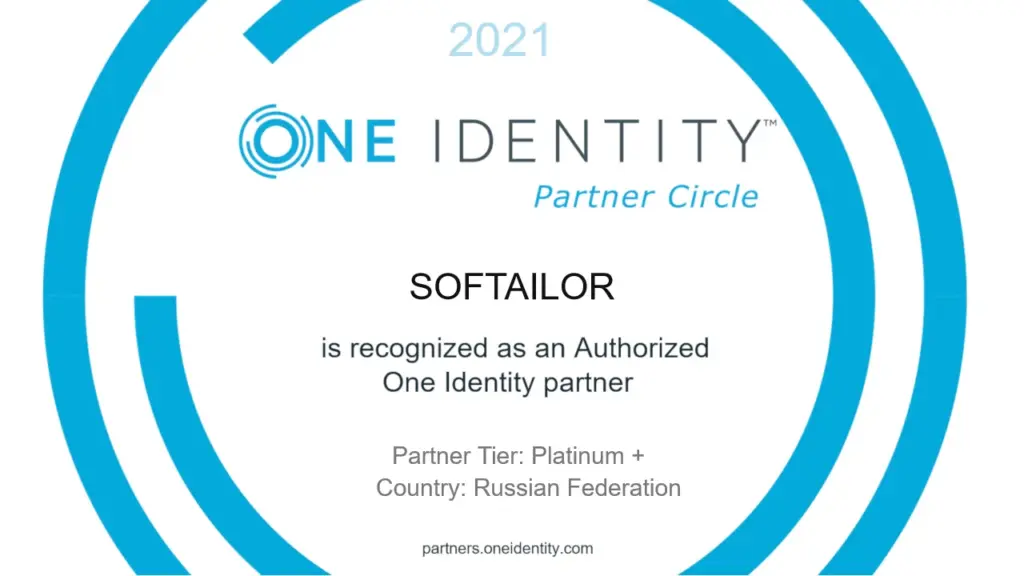 One Identity Platinum plus partner 2021