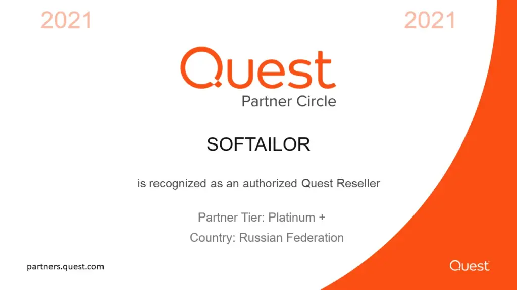 Quest Platinum plus partner 2021